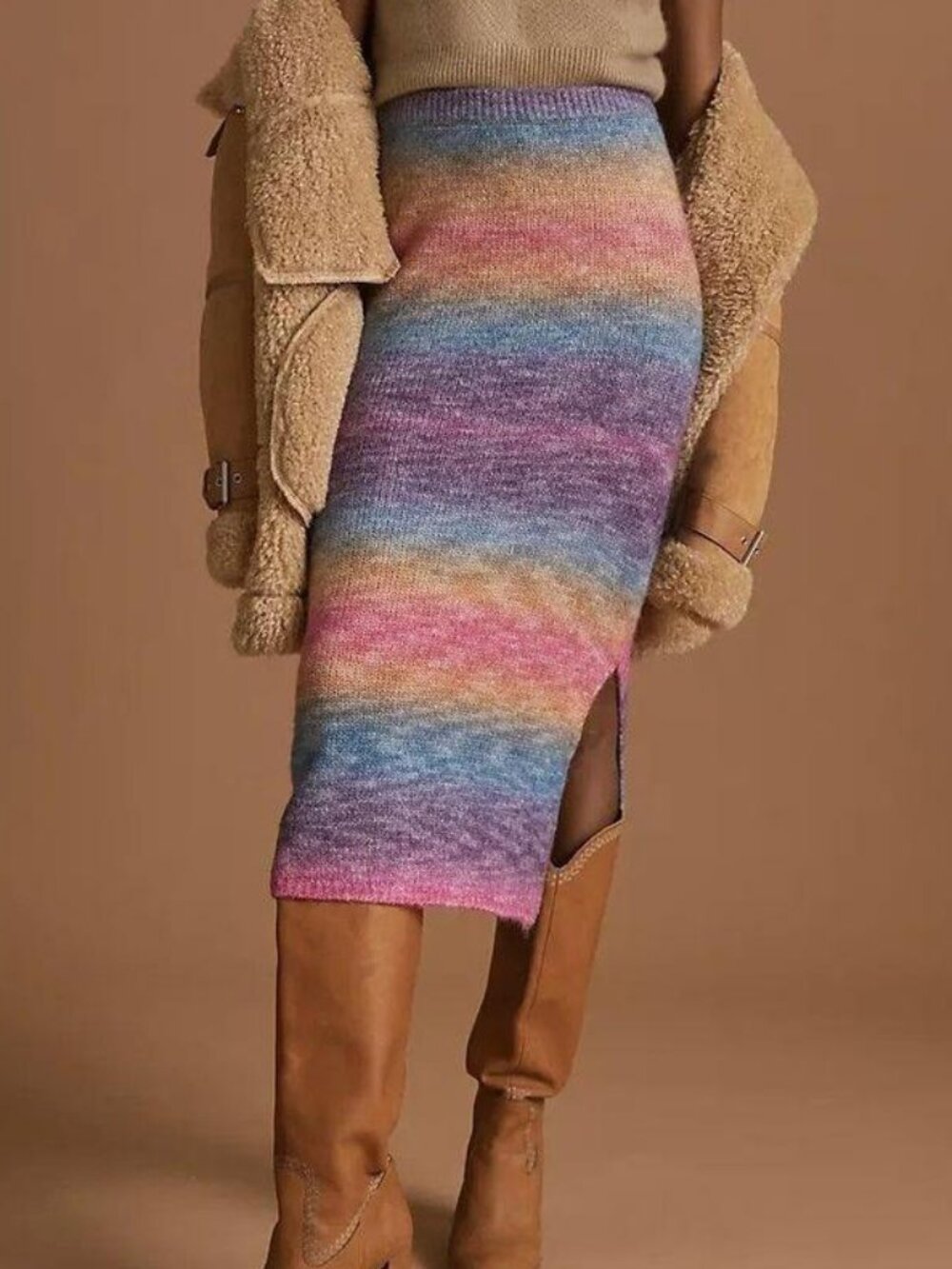 Anthropologie Sunset Sweater Skirt NWT